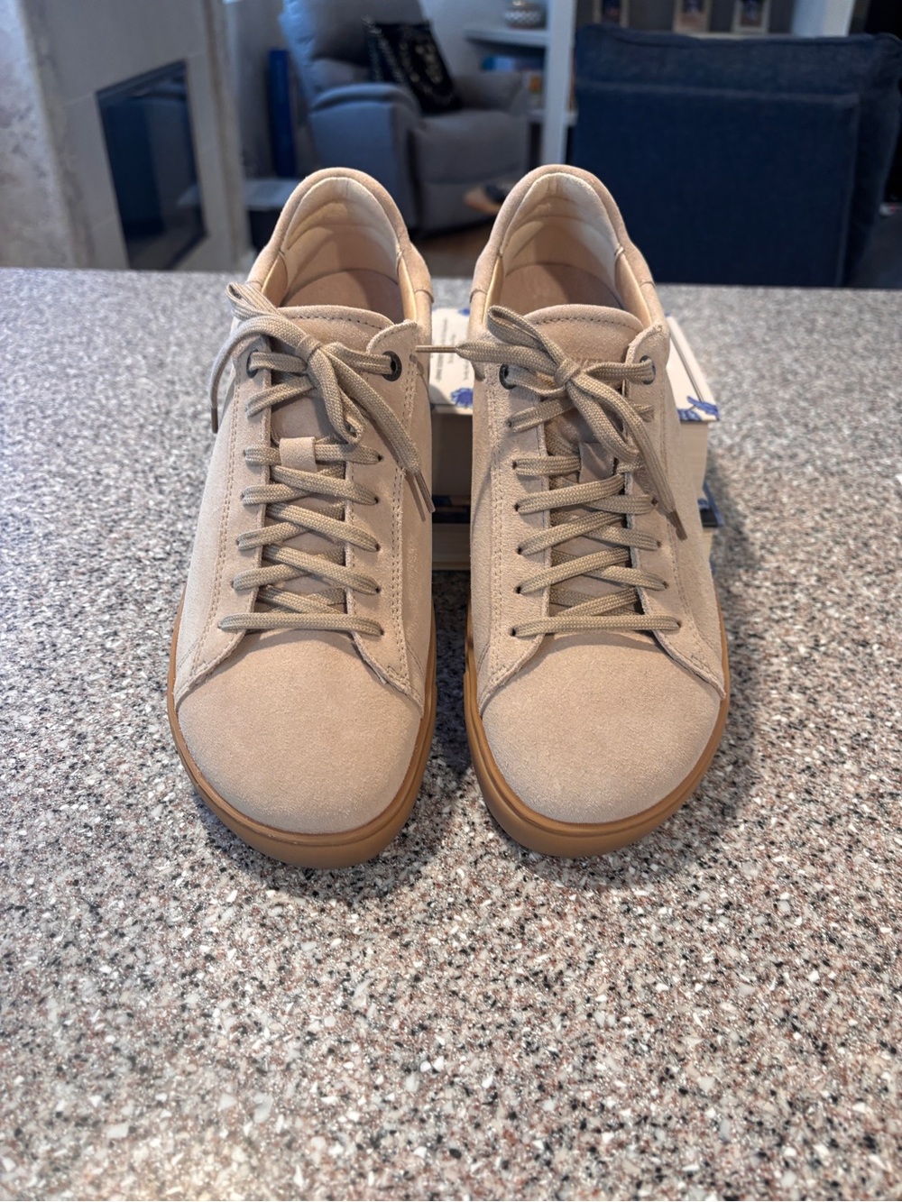 Birkenstock Bend Low Suede Sneakers Beige Tan EU 40 US W9 / M7 Narrow